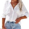 Button Down Shirt for Women Beach Cover Up Long Sleeve Blouses