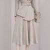 41CbKZozuiL.jpg Women's Skirt Suit Spring Autumn Belted Long Sleeve Blazer Loose Casual Skirt 2 Piece Set for Women