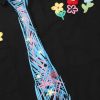 Men's Button Down Shirts Handcrafted Floral Short Sleeve Shirt Graffiti Necktie Casual Shirts Summer Beach Tops