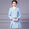 Women Suit Long-Sleeved Single-Breasted Jacket Top Short Skirt 2 Piece Set