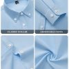 Button Down Shirts for Women Oxford Shirt Cotton Dress Shirts Collared Long Sleeve Wrinkle Free Blouse Tops