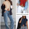 Women's Button Down Shirt Cap Sleeve Tops for Women Button Up Ribbed Knit Slim Fit Casual Y2K Crop Going Out Top