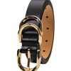 Women's Metal Loop Skinny Dress Belt