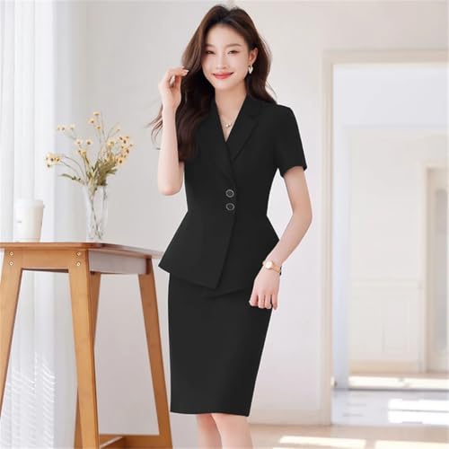 Women Elegant Short Sleeve Formal Professional Business Suits