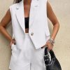 2 Piece Sets for Women Summer Outfits Business Casual Vest and Shorts Set Lightweight Sleeveless Matching Clothes
