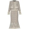 Women Suit Long-Sleeved Tasserl Short Coat Pretty Slim-Fit Hip Wrap Skirt Two Piece Set