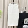 Women White Suit Tweed Jacket + Skirt Spring/Autumn Coat Business Ladies 2 Piece Skirt Sets