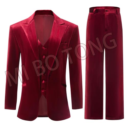 Velvet Suit Women 3 Piece Office Work Business Suit Office Lady Blazer&Pants&Vest Wedding Party Suit