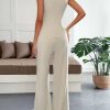Womens 2 Piece Dressy Sets Straight Wide Leg Pants Slim Vest Business Suits Office Outfits for Women