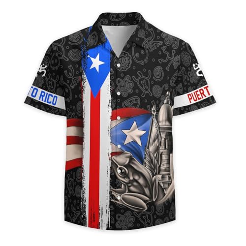 41MYAFALdL.jpg Men's Hawaiian Shirt Button Down Short Sleeve Casual Beachwear Novelty Print Shirt