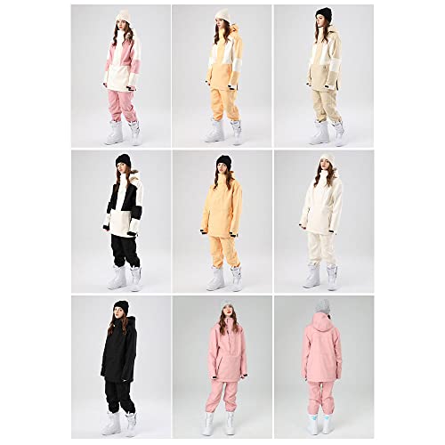 Women Ski Jacket and Pants Set Couples Windproof Ski Suits Mens Waterproof Two Piece Snowsuits for Winter Sports