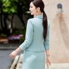 Women Elegant Office Skirt Set Temperament Slim Fit Monochromatic Single Breasted Blazer Suits Fashion Two Piece Set