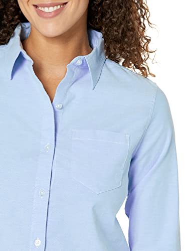Women's Long Sleeve Button Down Stretch Oxford Shirt (Available in Plus Size)