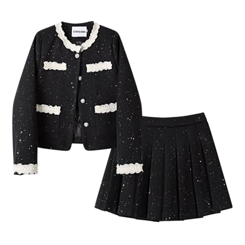 Set Female Winter Short Jacket Pleated Skirt Two-Piece Set