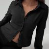 Women??s Button Down Shirts Striped Long Sleeve Collared Casual Work Blouses Tops 2025 Trendy Outfits