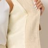Suit Set for Women's 2 Piece Outfits Tweed Peplum Collarless Blazer Jacket and Skirt Sets
