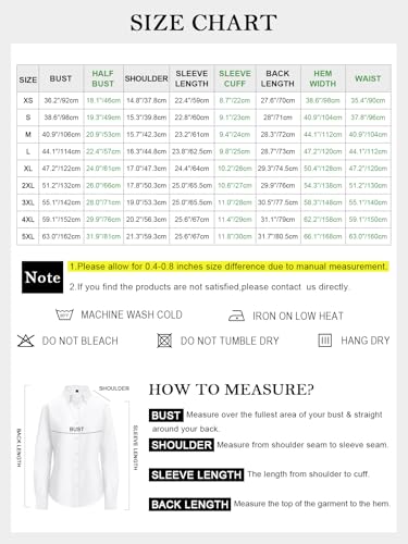 Button Down Shirts for Women Oxford Shirt Cotton Dress Shirts Collared Long Sleeve Wrinkle Free Blouse Tops