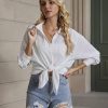 Womens Button Down Shirts Oversize Casual Boyfriend Long Sleeve Button Up Shirt Women Plus Size Blouses Tops with Pocket