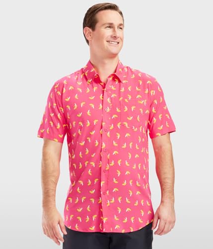 Hawaiian Shirts for Men - Casual Beach & Summer Party Shirts for Men - Stretch Fabric with Modern Fit