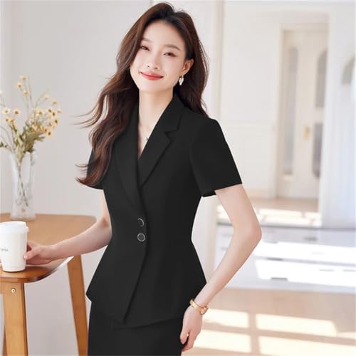 Women Elegant Short Sleeve Formal Professional Business Suits