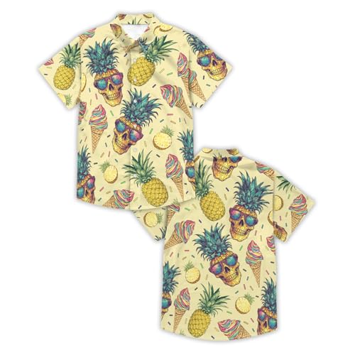 Funny Hawaiian Shirt Summer Beach Tropical Short Sleeve Holiday Print Aloha Shirt Casual Button Down Shirt