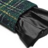 Women Winter Plaid Tweed Skirts Suit Bow Beading Long Sleeve Jacket Tassel Skirt 2 Pieces Set