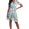 Women's Faux Wrap Dress with Ruffle Skirt Occasion Shower Office Career