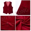 Velvet Suit Women 3 Piece Office Work Business Suit Office Lady Blazer&Pants&Vest Wedding Party Suit