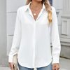 Womens Long Sleeve Button Down Shirt Ultra-Soft Stretch Wrinkle-Free Work Casual Business Office Blouse