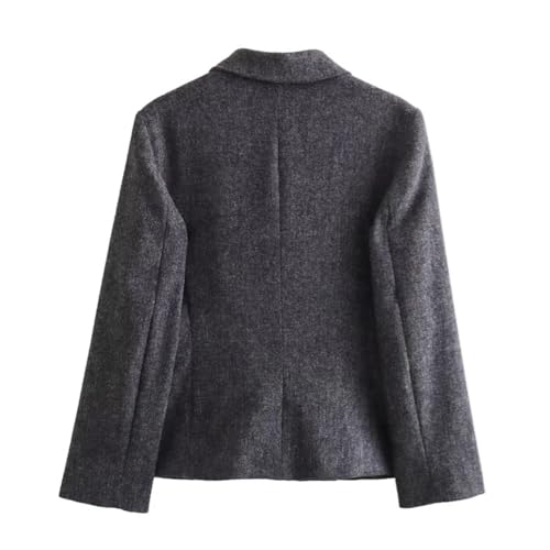 Women's Winter Slim Commuter Lapel Single Breasted Suit Jacket High Waist Skirt Set