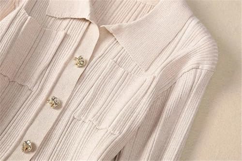 Women Suit Turn-Down Collar Single Breasted Tops Pretty Slim Skirt Solid Color 2 Piece Set
