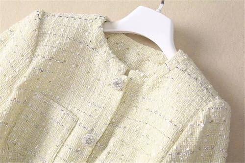 Women Suit Long-Sleeved Single-Breasted Lace-Up Slim Tops Pleated Skirt Two Piece Set