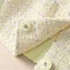 Women Suit Long-Sleeved Single-Breasted Lace-Up Slim Tops Pleated Skirt Two Piece Set