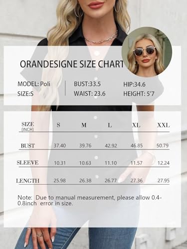 Women's Short Sleeve Polo Tops Summer Button Down Collared T Shirts Casual Cute Ladies Tees