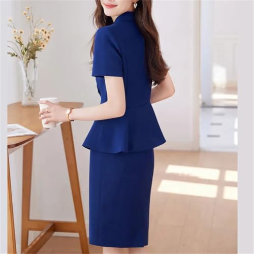 Women Elegant Short Sleeve Formal Professional Business Suits