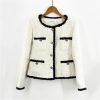 41wJsMF2V-L.jpg Women Tweed Jacket + Skirt Suit 2-Piece Set Slimming Suit Autumn/Winter Wire Fabric 2-Piece Set