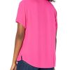 41x9-AwoRYL.jpg Women's Relaxed-Fit Short-Sleeve Woven Blouse