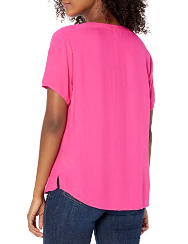 41x9-AwoRYL.jpg Women's Relaxed-Fit Short-Sleeve Woven Blouse