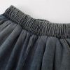 Retro Sleeveless Vest Waist Denim Wide Leg Pants Twopiece Suit for Women