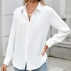 Womens Long Sleeve Button Down Shirt Ultra-Soft Stretch Wrinkle-Free Work Casual Business Office Blouse