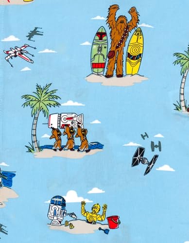 Chewbacca Darth Vader R2-D2 Stormtrooper TIE Fighter X-Wing Matching Family Hawaiian Button Down Shirt Adult