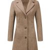 Women's Trench Coats Single Breasted Long Outerwear Winter Coat