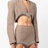 Women's Skirt Suit Spring Summer Cropped Casual Blazer High Waist Skirt 2 Piece Set for Women