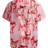 Men's Hawaiian Shirt Short Sleeve Funny Printed Casual Button Down Aloha Shirts