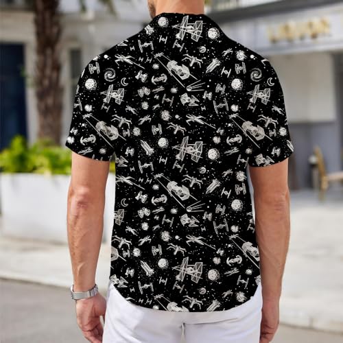 Mens Funny Hawaiian Shirts 3D Graphic Button Down Short Sleeve Tropical Holiday Beach Aloha Shirt
