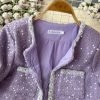 Women's French Skirt Set Heavy Industry Beaded Sequined Temperament Coat Skirt Two-Piece Set