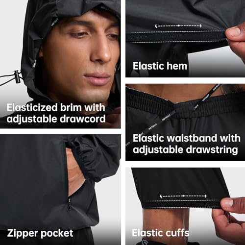 51Hj4OAhQXL.jpg Sauna Suit for Men Weight Loss Sweat Suit Boxing Exercise Sweat Sauna Jacket Pants