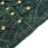Women Winter Plaid Tweed Skirts Suit Bow Beading Long Sleeve Jacket Tassel Skirt 2 Pieces Set