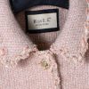 Women's Pink High-End Commuter Skirt Set Long-Sleeved Lapel Short Coat Skirt Two-Piece Set