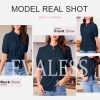 Womens Button Down Shirts Cute Short Puff Sleeve V Neck Tops Spring Summer Blouses for Women Dressy Casual